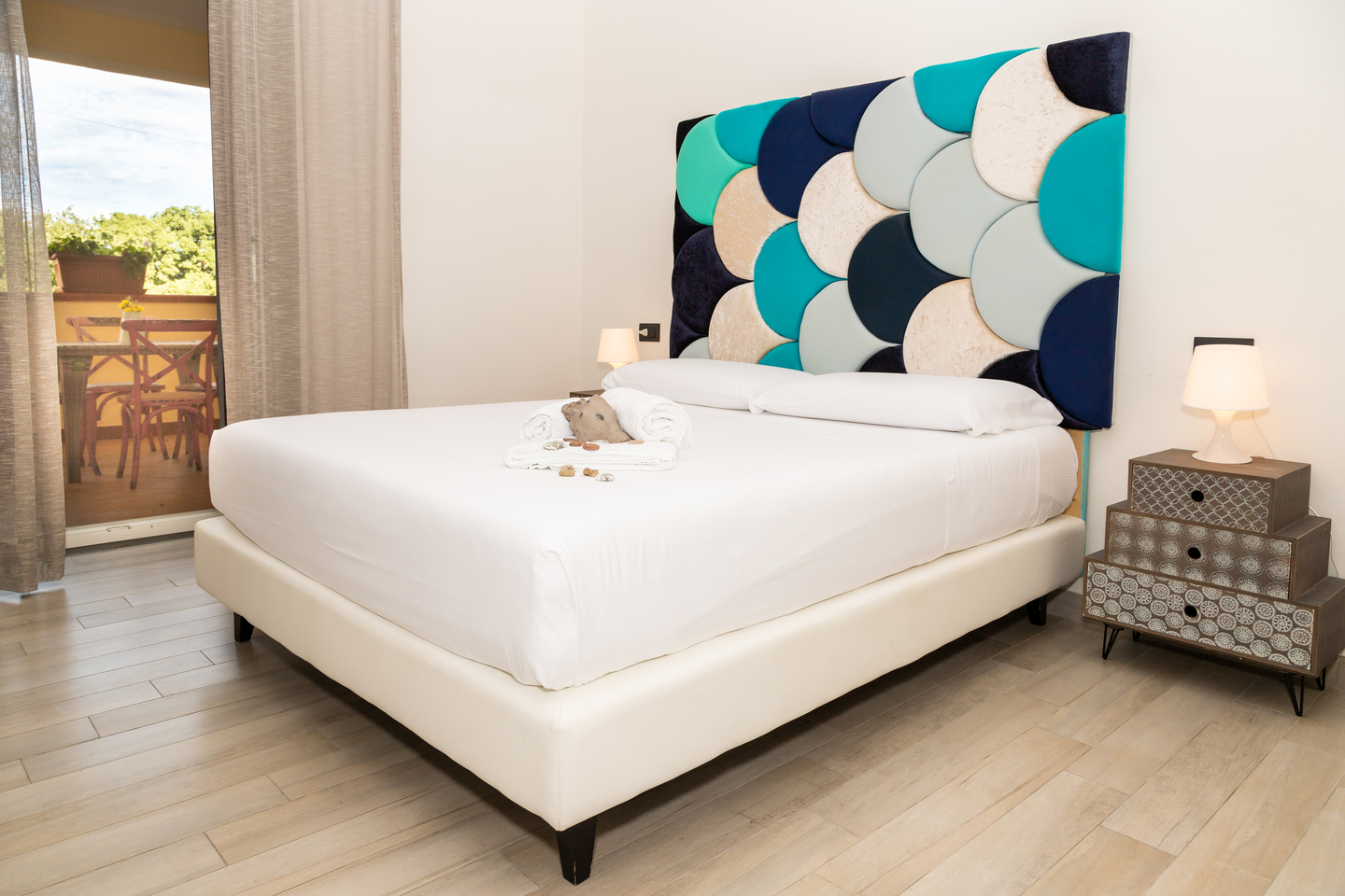 letto camera oceano